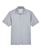 Devon & Jones CrownLux Performance Men's Address Melange Polo DG22 GREY HEATHER Pocket